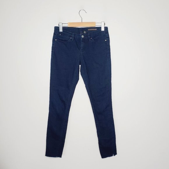 CLUB MONACO Dark Rinse Raw Hem Skinny Jeans - Picture 3 of 12